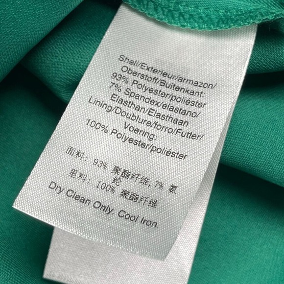 DKNY Dress Womens‎ 2 Green A-line Pleated Sleeveless V-neck Party Holiday - Picture 7 of 13